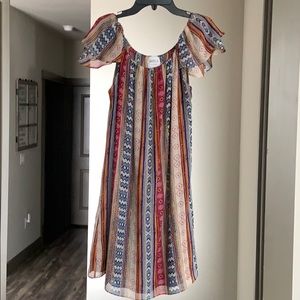 Colorful and print dress